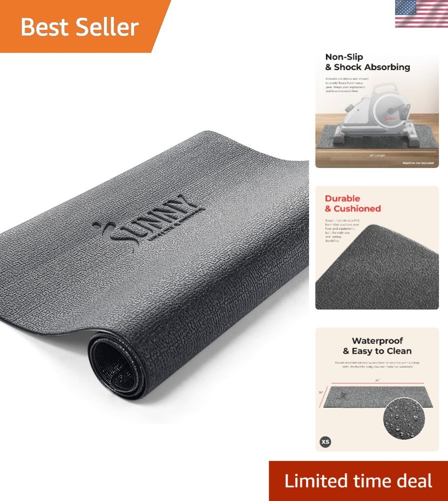 Non-Slip Exercise Equipment Mat - Multiple Sizes for Ultimate Floor Protection