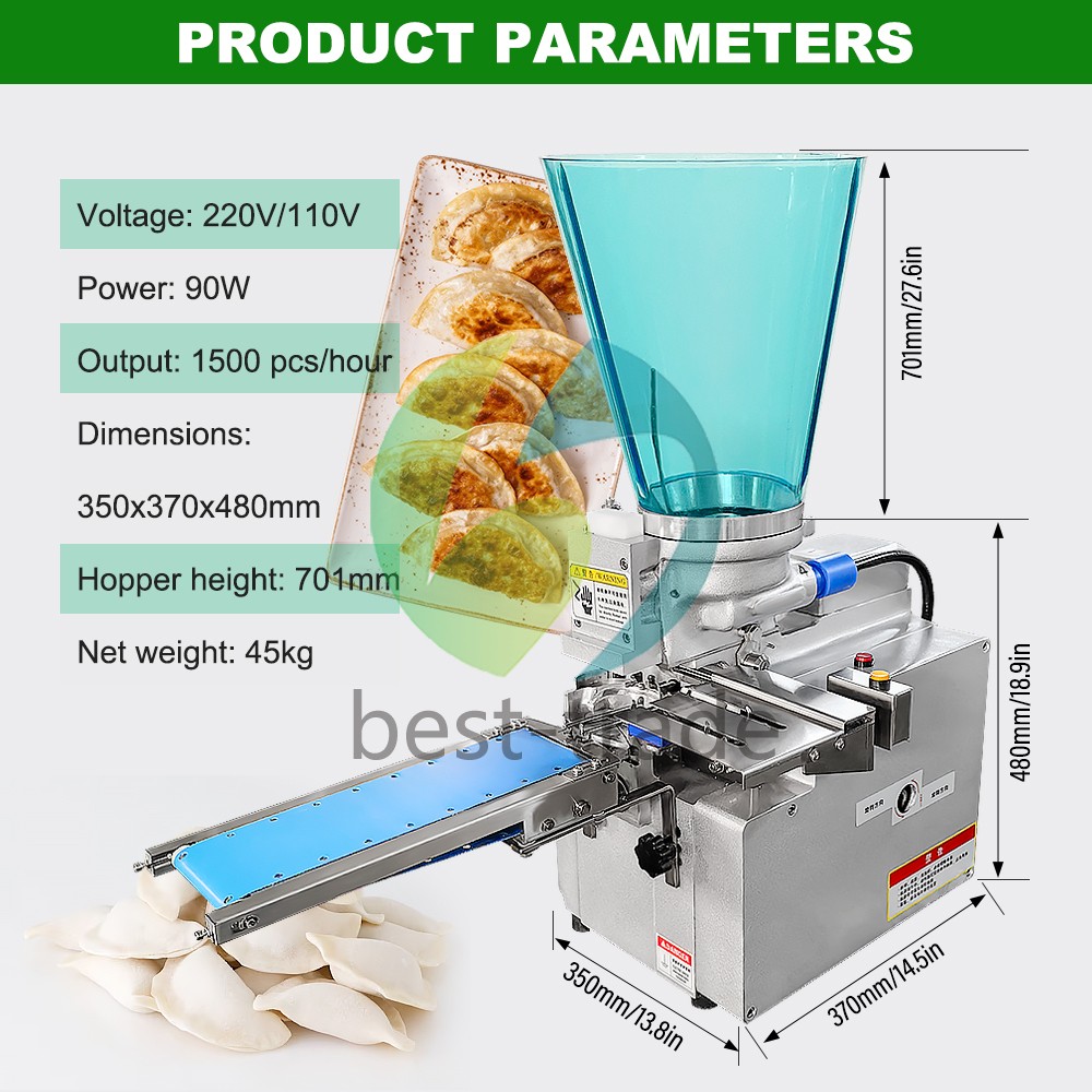 Semi Automatic Samosa Empanada Making Machine For 9mm Dumpling Wrapper 110V