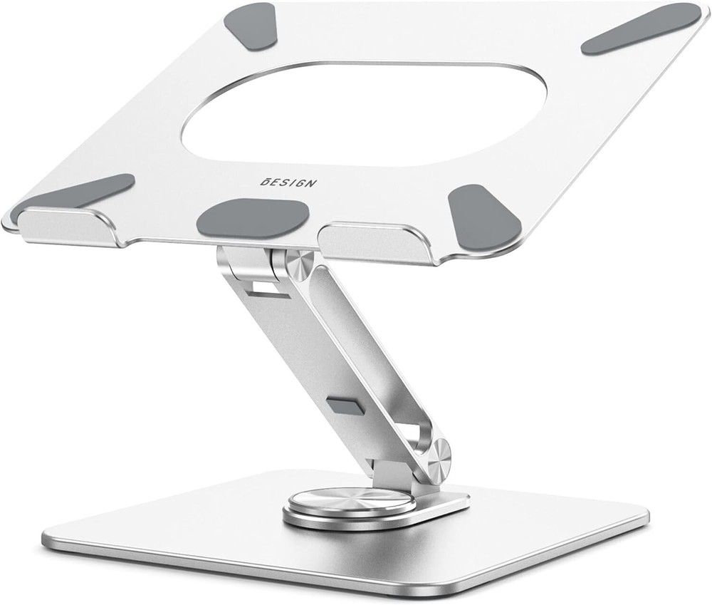 BESIGN LSX7 Laptop Stand with 360° Rotating Base, Ergonomic Adjustable Notebook