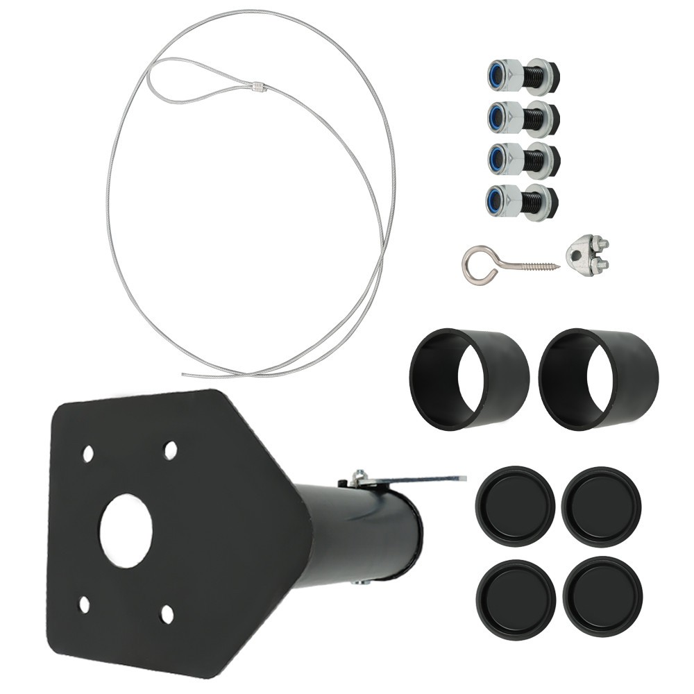 12"-17" Fifth Adjustable Forward Offset Wheel Adapter Hitch to Gooseneck Black