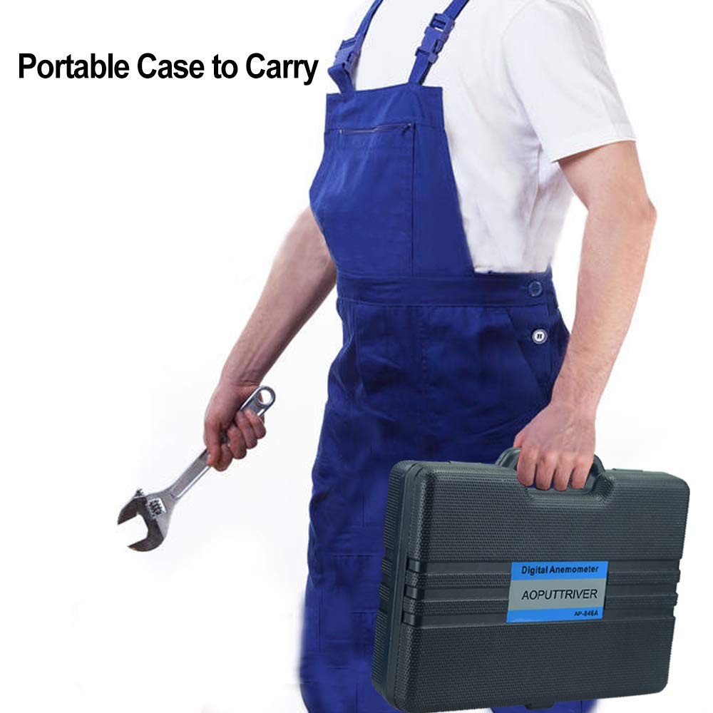 Pro HVAC Anemometer Handheld CFM Meter Wind Speed Meter with USB Data Export ...