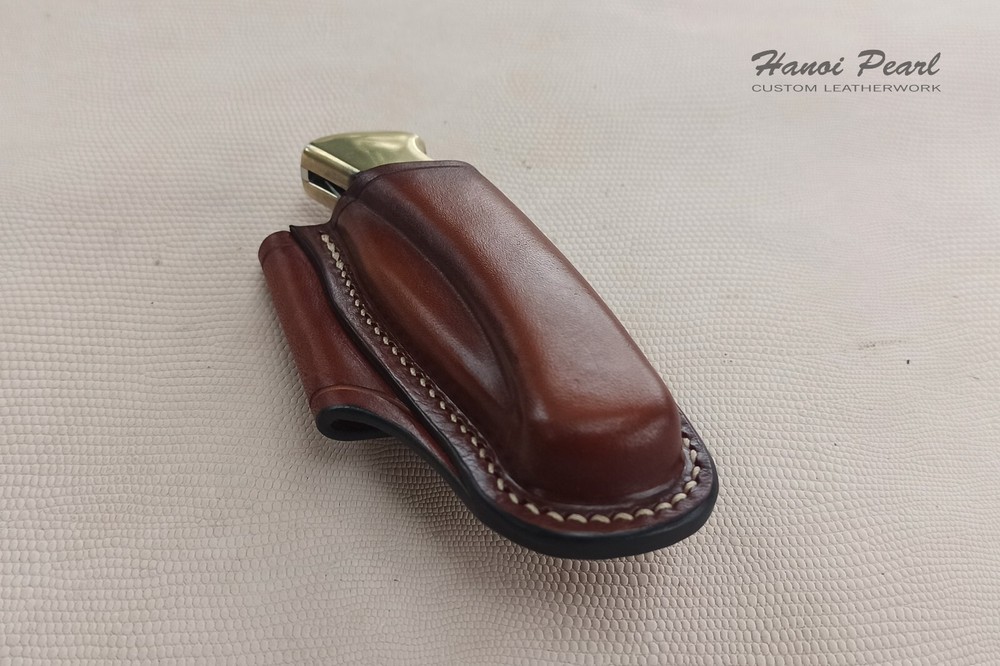 Buck 110 Custom Sheath | Strongside Horizontal Carry Leather Sheath