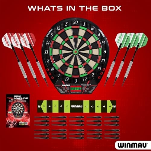 Ton Machine Electronic Dart Board - Soft Tip Dartboard for Adults, Dart Board