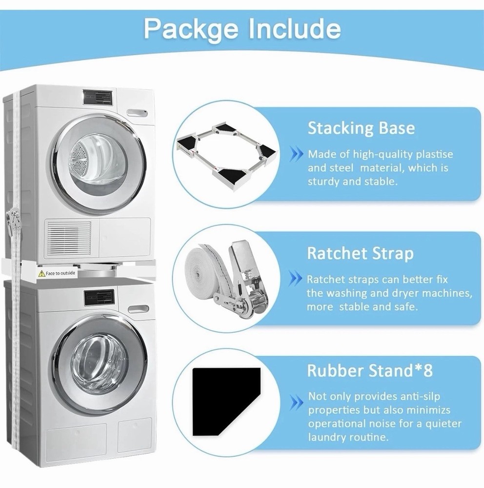 29 inch Washer Dryer Stacking Kit, Universal Stacking Kit for Washer and Drye...