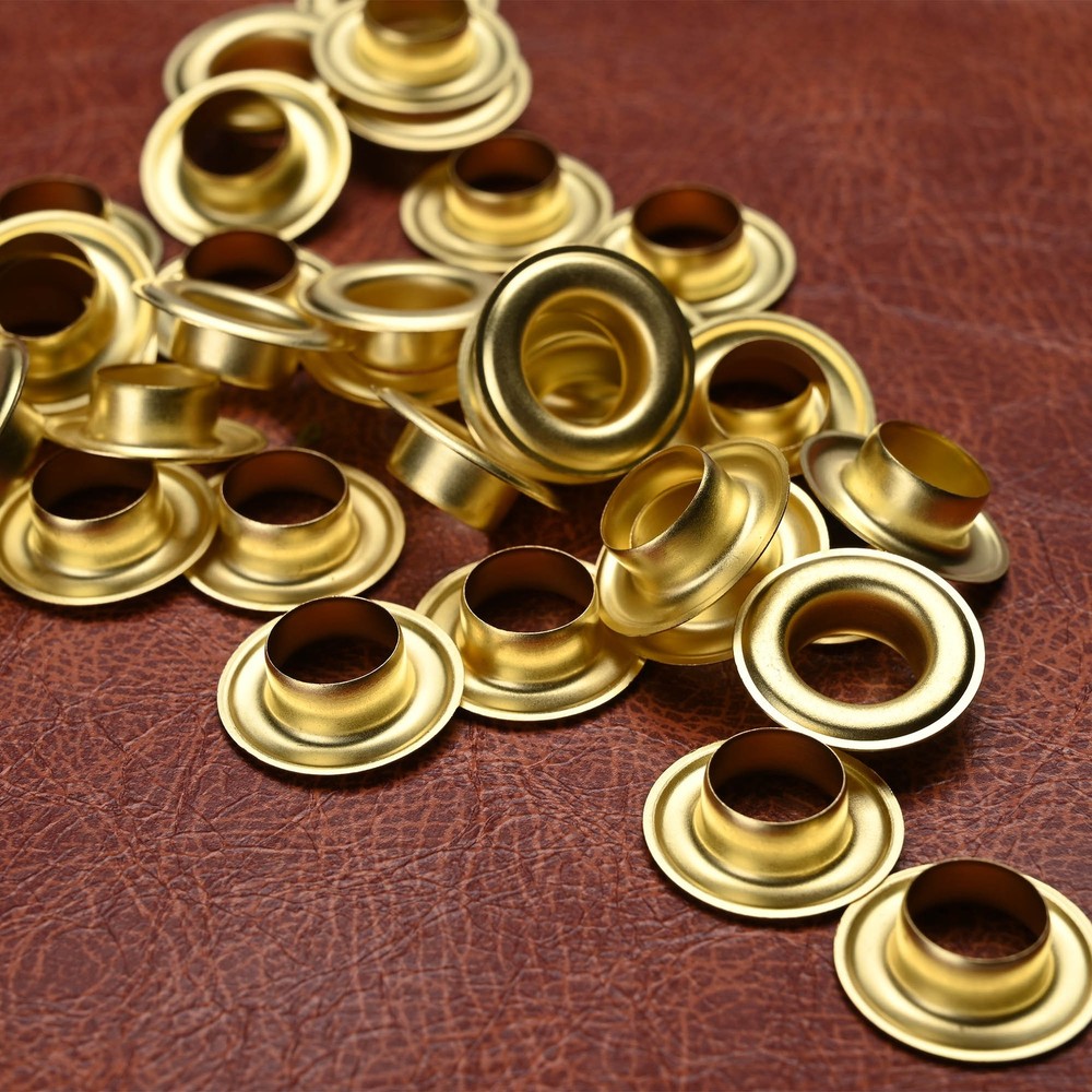 500 pcs Solid Brass Grommet Kit 3/8 inch Size #2 Eyelets Washers
