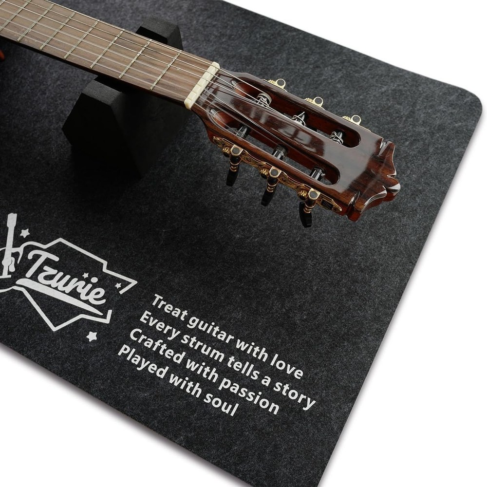 Tzurie Felt Guitar Work Mat for Repair Tools & Workstation, Soft black