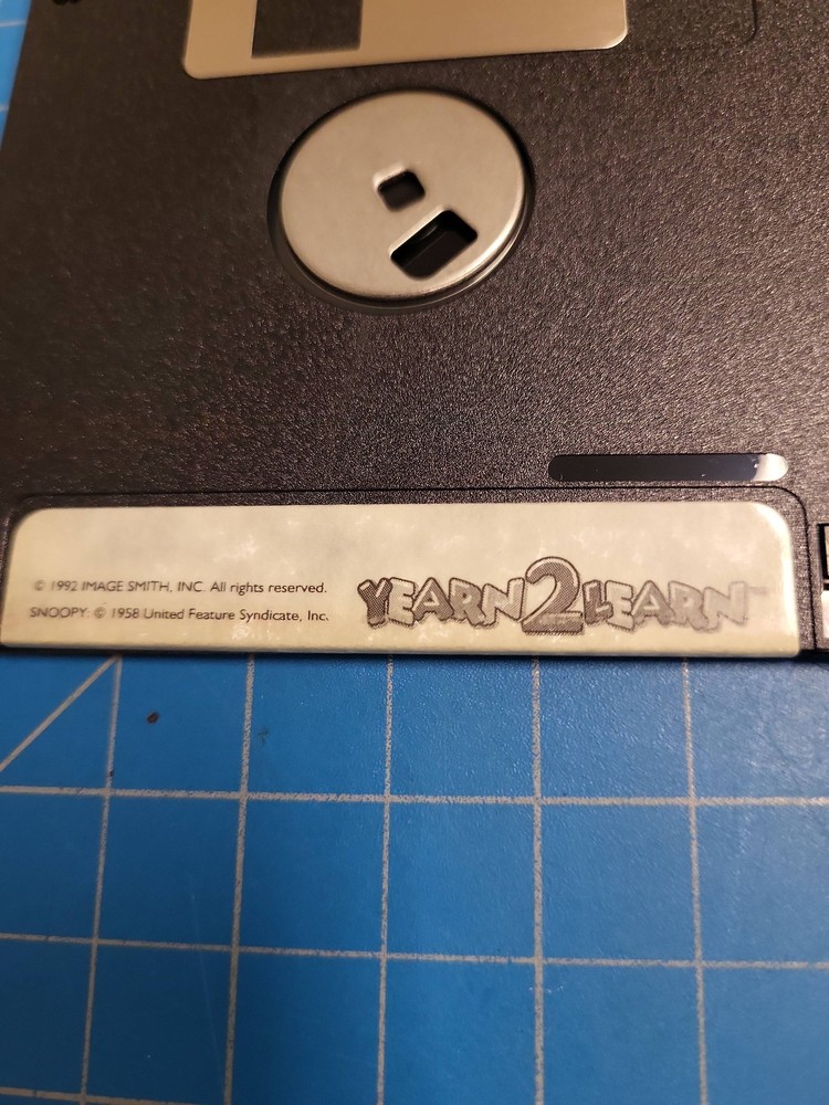 Peanuts Yearn 2 Learn Floppy Disk Set Disks 1 2 3 4 5 Vintage Computer Game