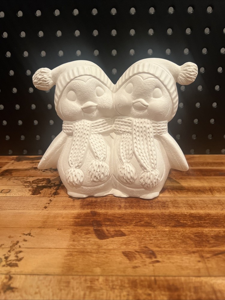 Ceramic Bisque~~ Ready to Paint~~Holiday Penguins