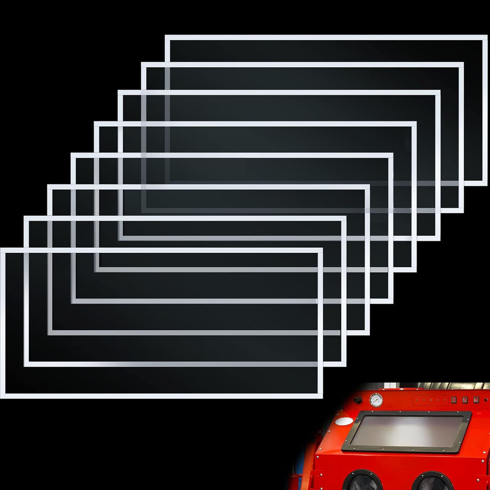 6 Pack Sandblast Cabinet Lens Covers 23"x11" Polyester Protective Film