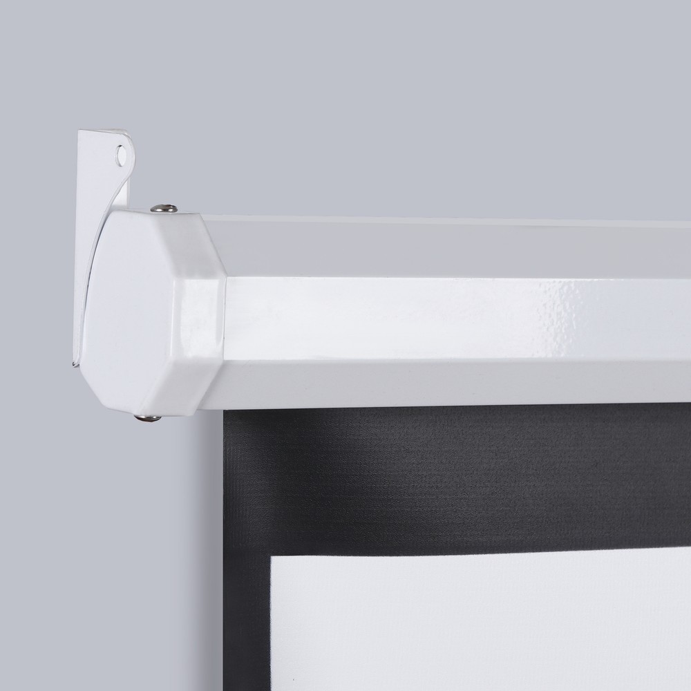 73" Manual Pull Down Auto Lock Projector Projection Screen Party Movie 43"x57"