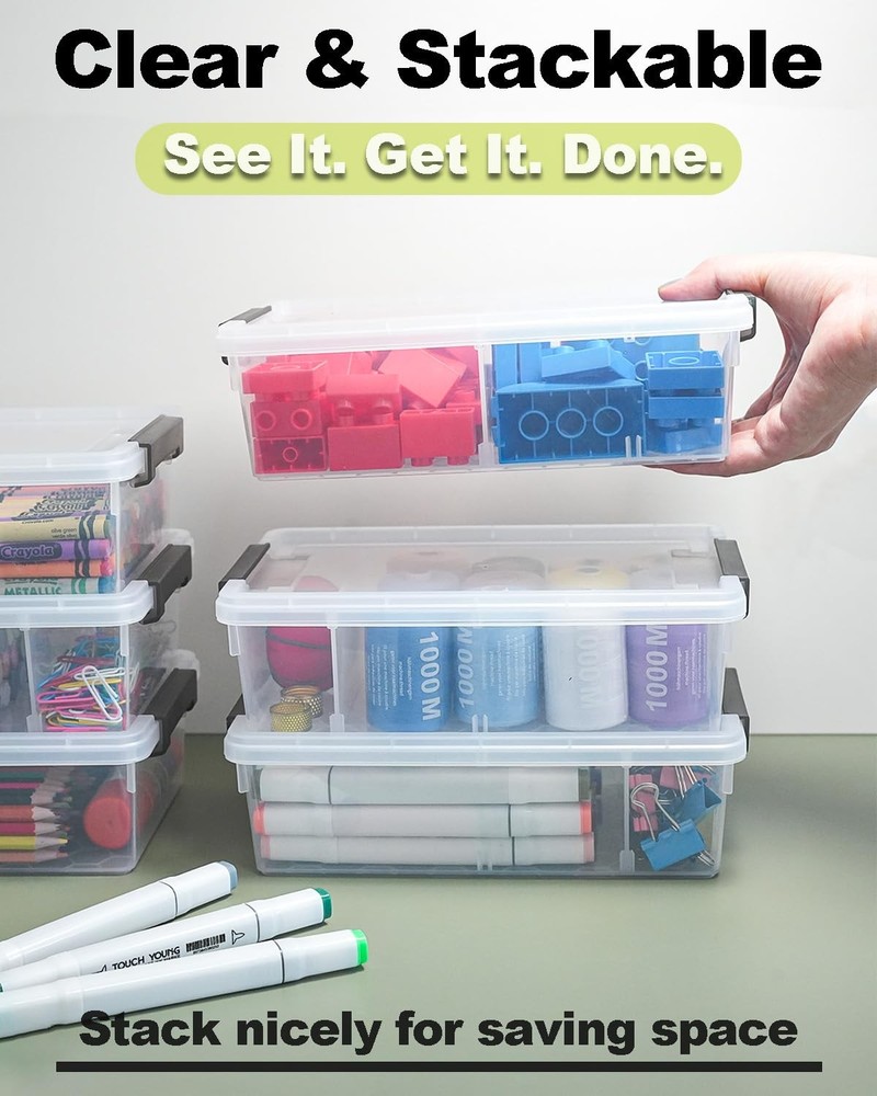 6 Pack Extra Large Pencil with Removable Divider, Thickened Pencil Case Bulk,...