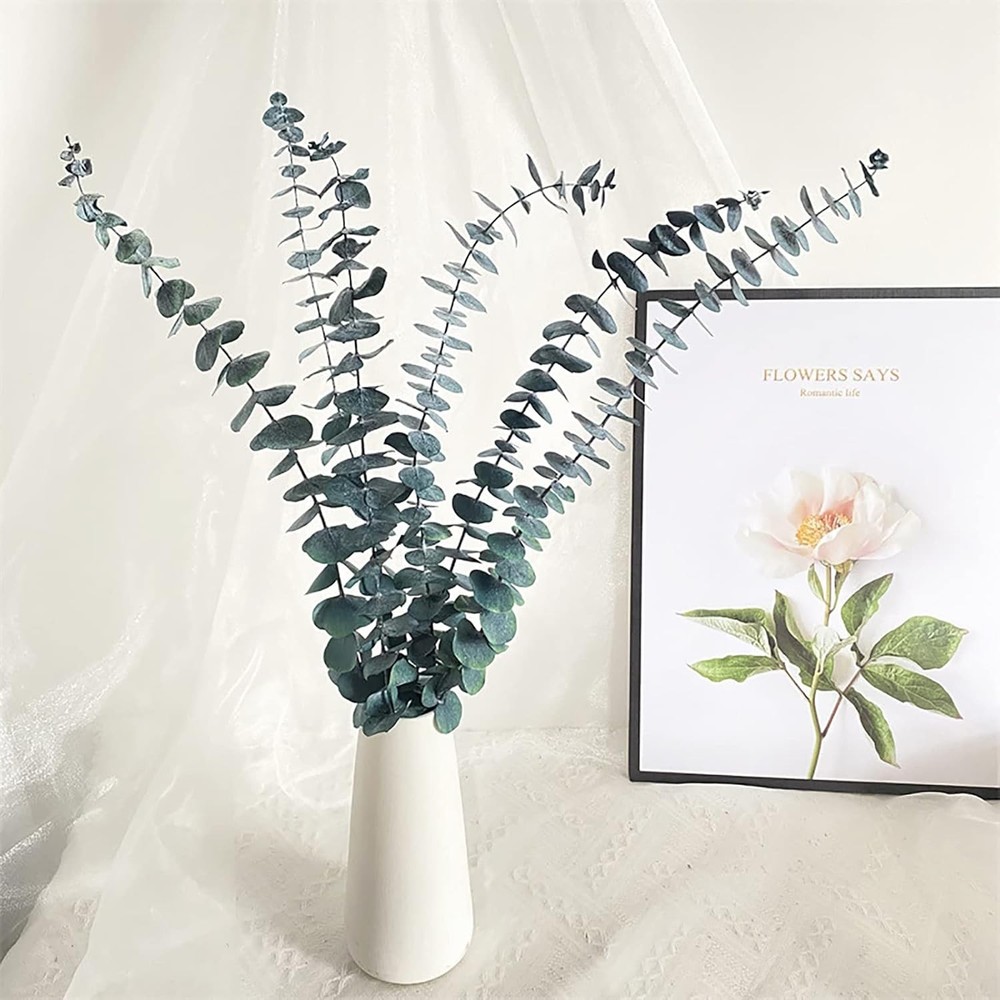 10 Pack Natural Dried Eucalyptus Bundle,17 Inch/45Cm Preserved Fresh Eucalyptus