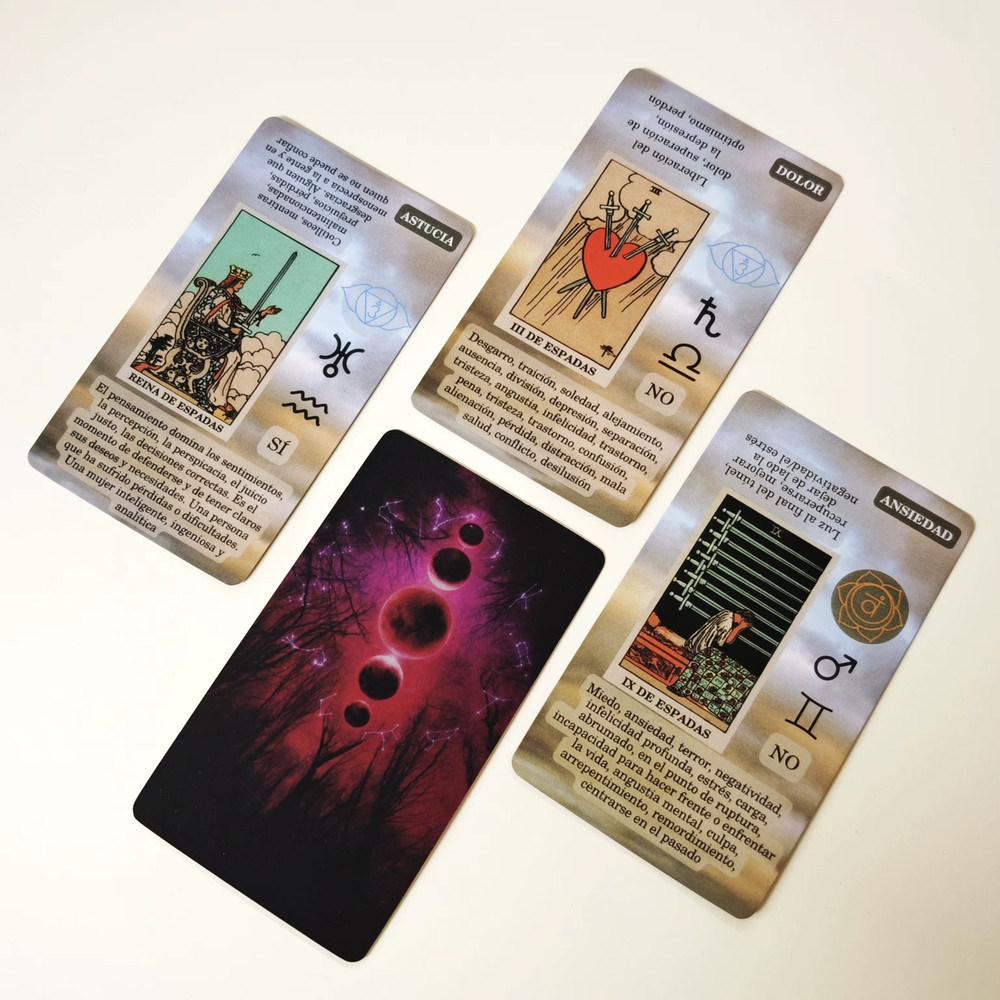 Leaning Tarot Deck Spanish Version | 78 Cards Oracle Divination Board Game