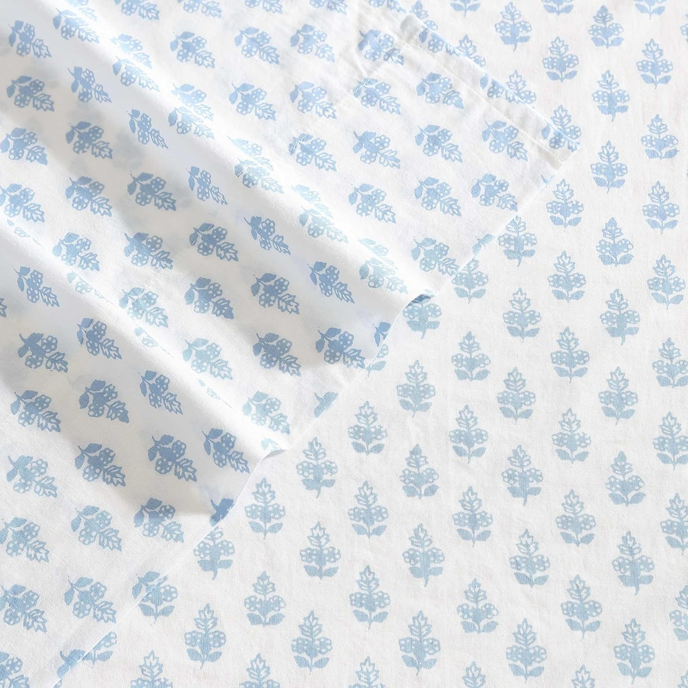 - King Sheet Set, Crisp & Cool Cotton Percale Bedding with Deep Pockets, Lightwe