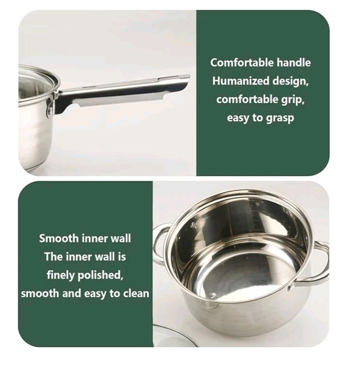 Kaiserhoff 15 Pc Stainless Steel Induction Cookware Set/Topfset