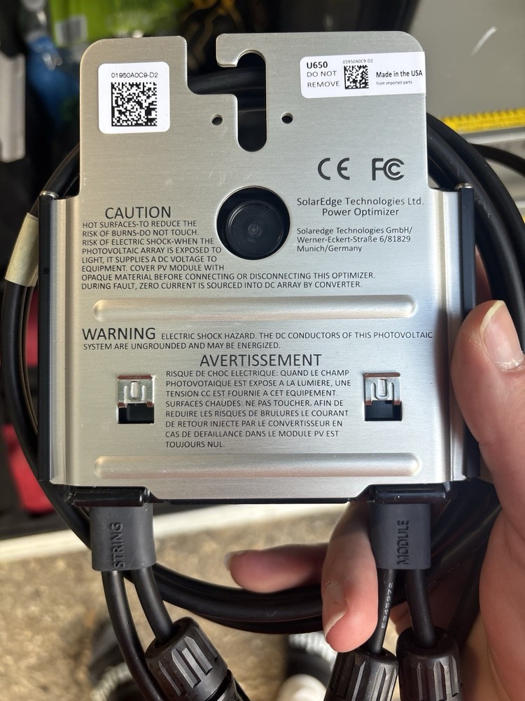 SolarEdge U650 650W 60VDC Power Optimizer