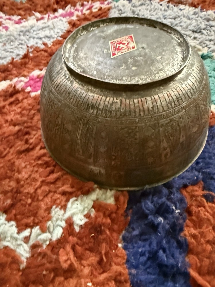 antique silver carved charlotte jerusalem bowl