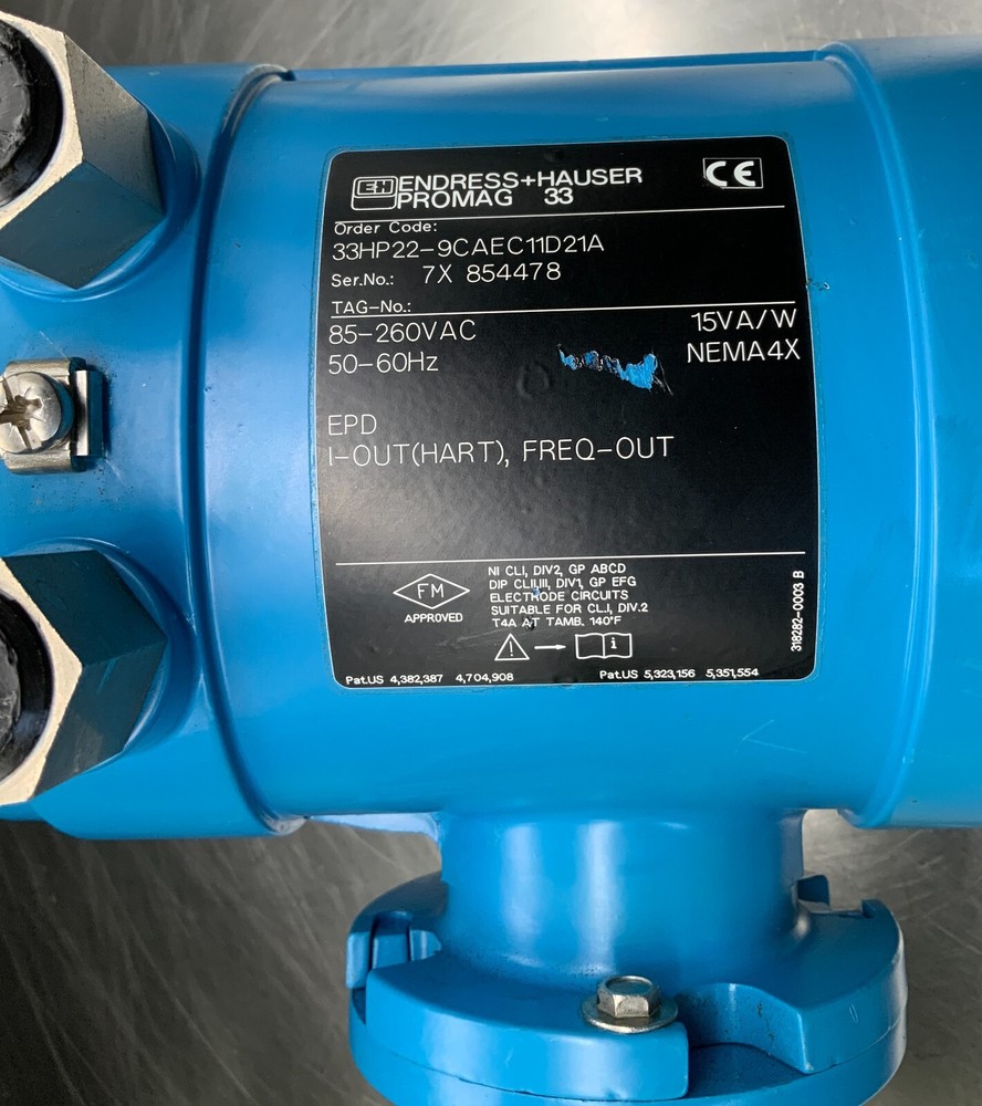 Endress+Hauser Promag 33 with Promag H Electromagnetic Flowmeter
