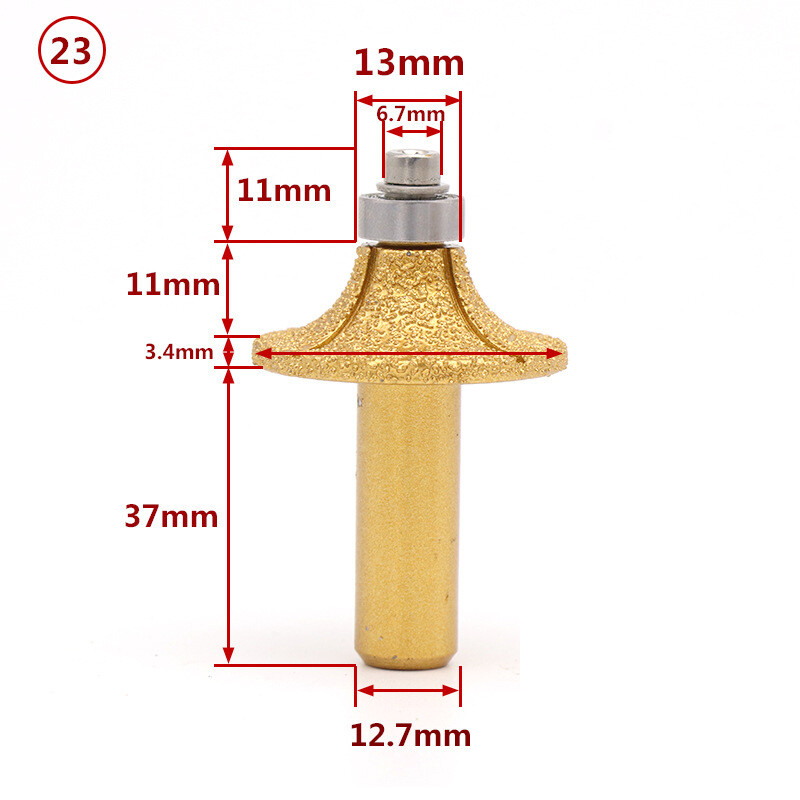 Brazed Diamond Stone Marble Grinding Edge Router Bit 23 Models - Choose Type