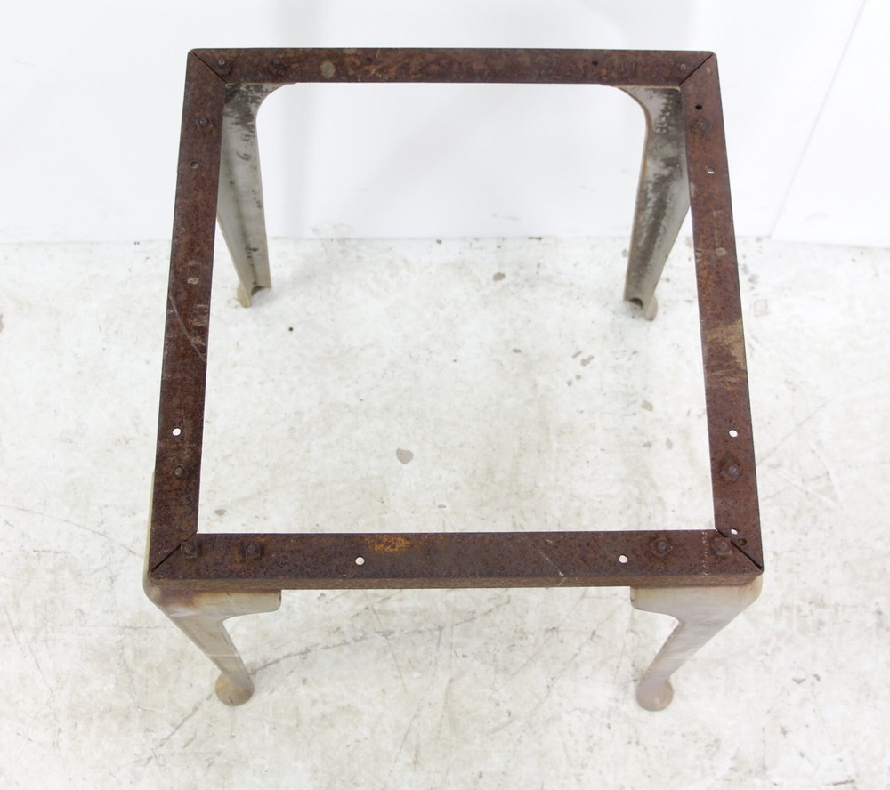 Cast Iron & Enameled Steel Table Frame