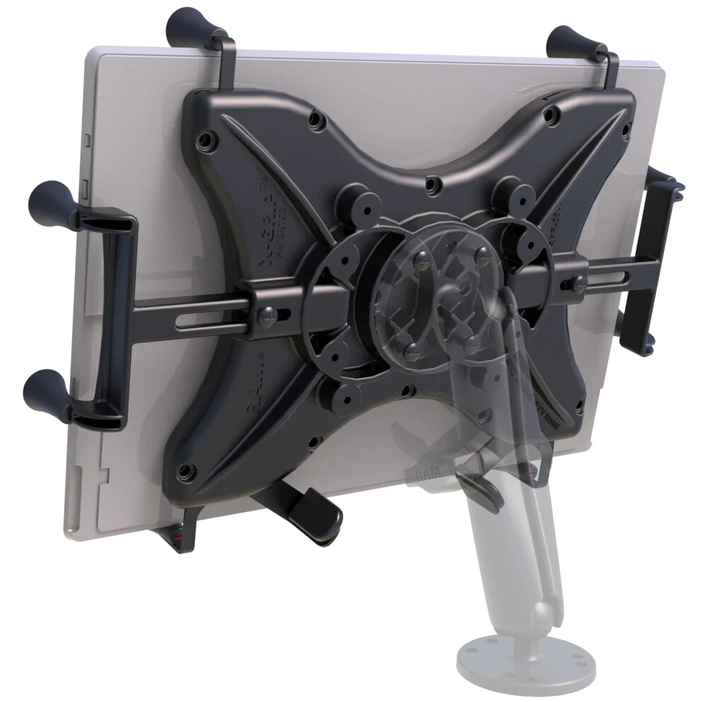 RAM X-Grip Flat Surface/Drill Down Mount for Samsung 12" Tablets, Book 12", ProS