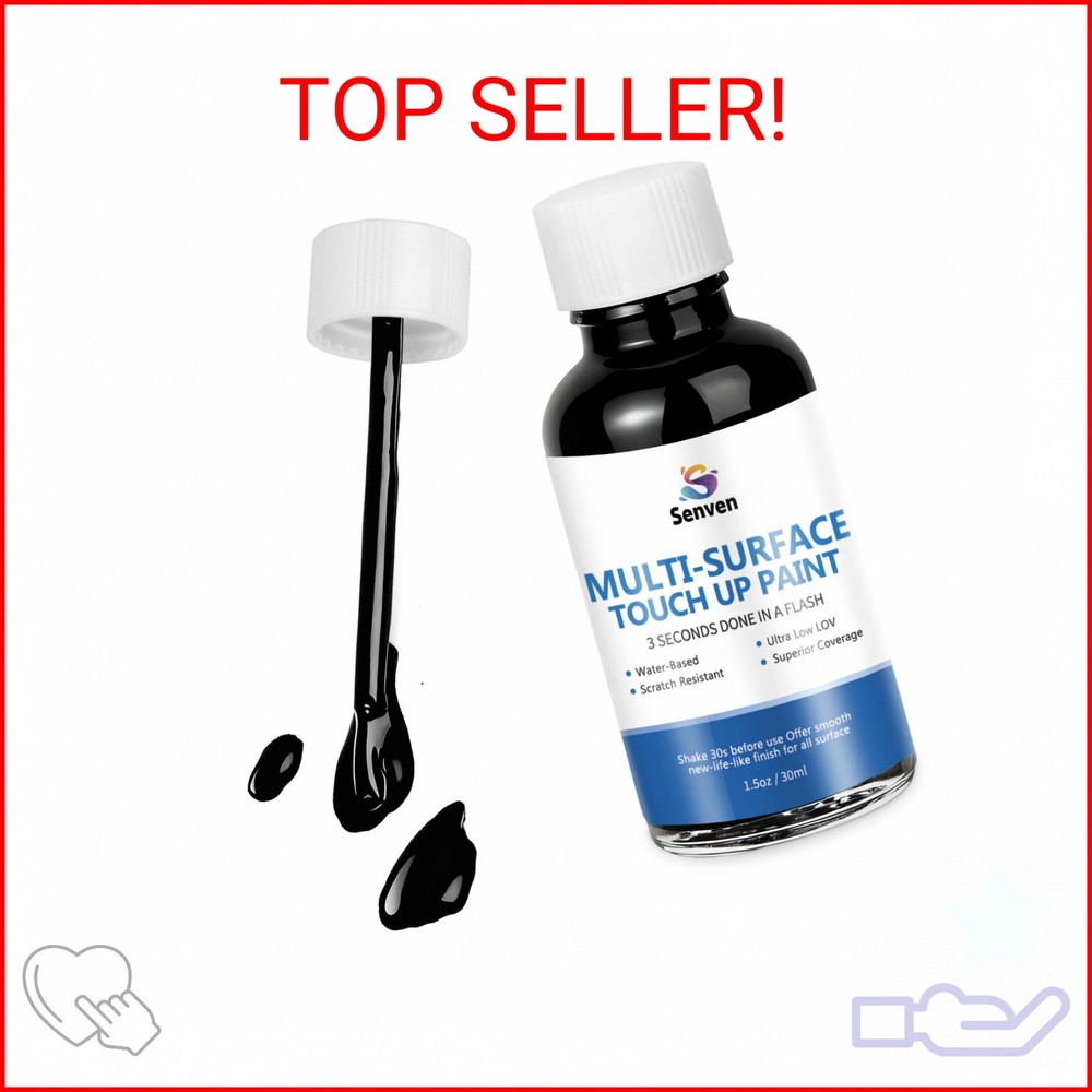 Black Touch Up Paint High-Gloss Black Multi Surface Acrylic Touch Up Paint Pen S