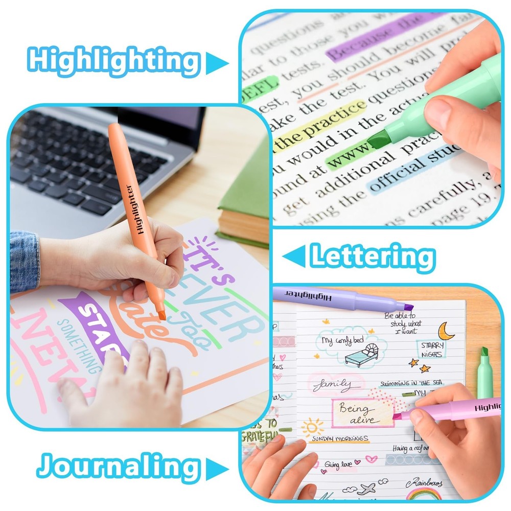 Highlighters Bulk, Chisel Tip Dry-Quickly Highlighter Markers, 108 Count-6 As...