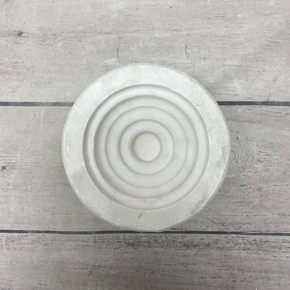 Vintage Unbranded Ceramic Casting Mold Round Base #847-B