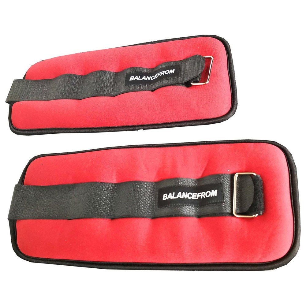 BalanceFrom Fully Adjustable Ankle, Wrist, Arm, Leg Weights, 10-lb (Open Box)