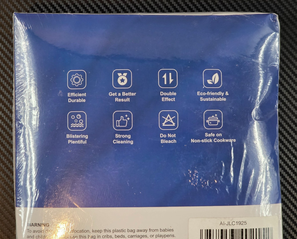 Aidea Non-Scratch Scrub Sponge Strong Cleaning 20 Count Blue