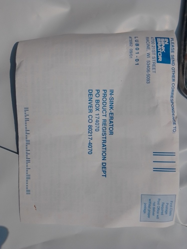 In-Sink-Erator Garbage Disposal Sink Drain Adapter