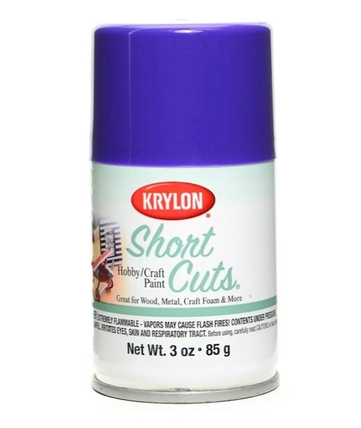 Krylon Short Cuts Gloss Spray Paint, Iris, 3 Oz.