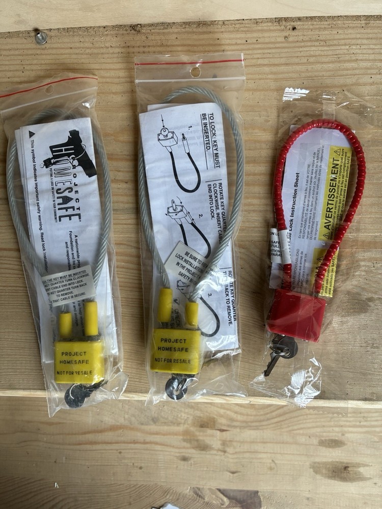 Gun Lock Cable 3 Pack