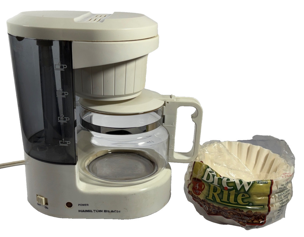 Small Drip Coffee Maker 4 Cup Used w Filters