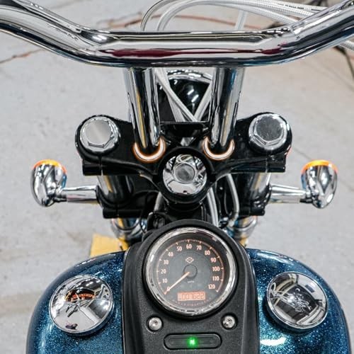 CNC Handlebar Riser Bushings Solid Billet Aluminum Compatible with Chrome