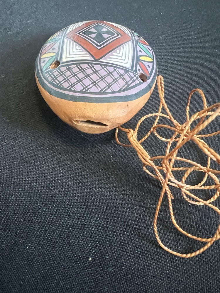 Clay Peruvian Ocarina Flute Pendant