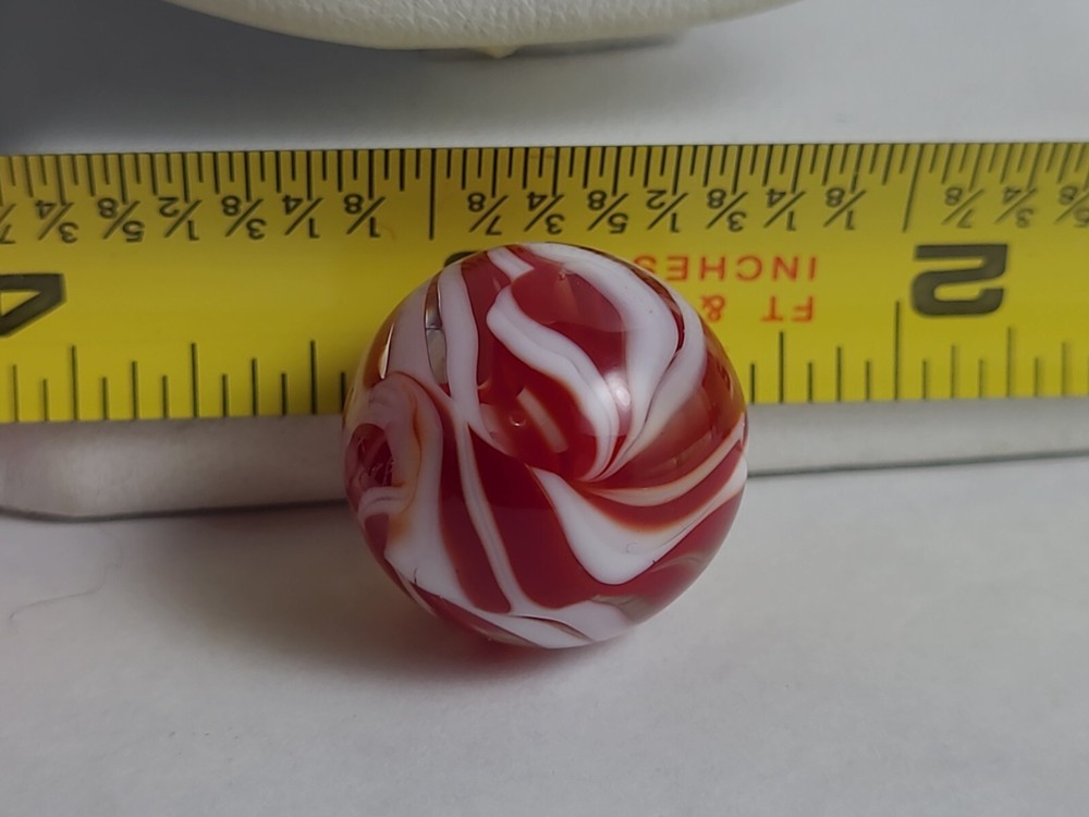Red And White Marble Signed AF 1998