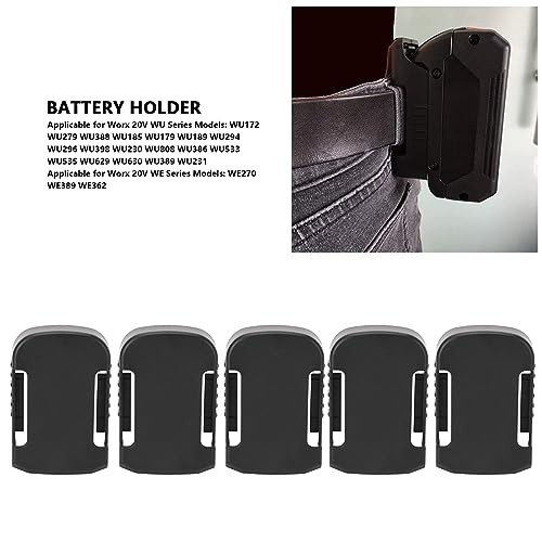 Battery Dock Holder 5 Set Power Tool Charging Station Organizer Wall Mount