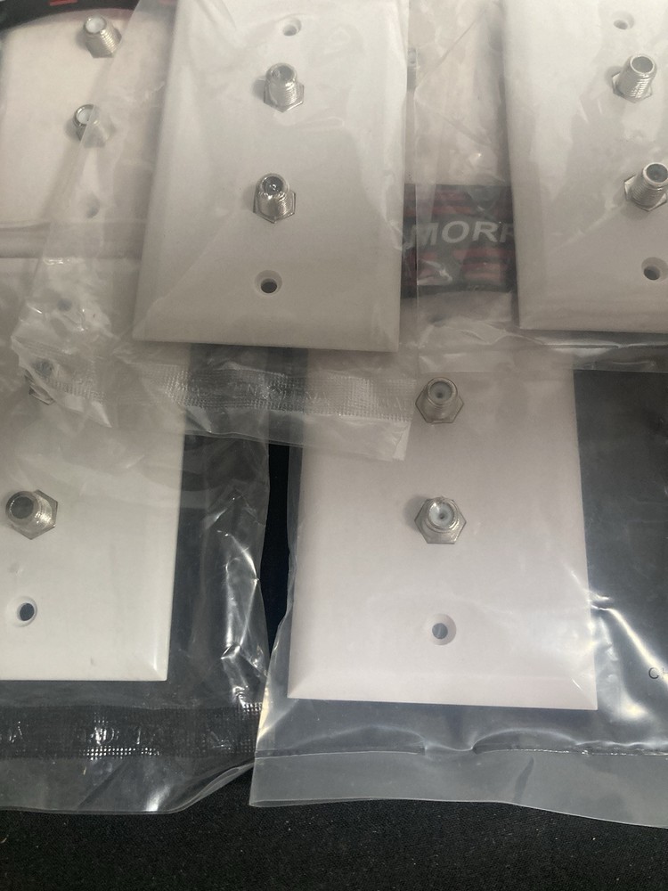 17 Pack double tv jack Wall Plates white