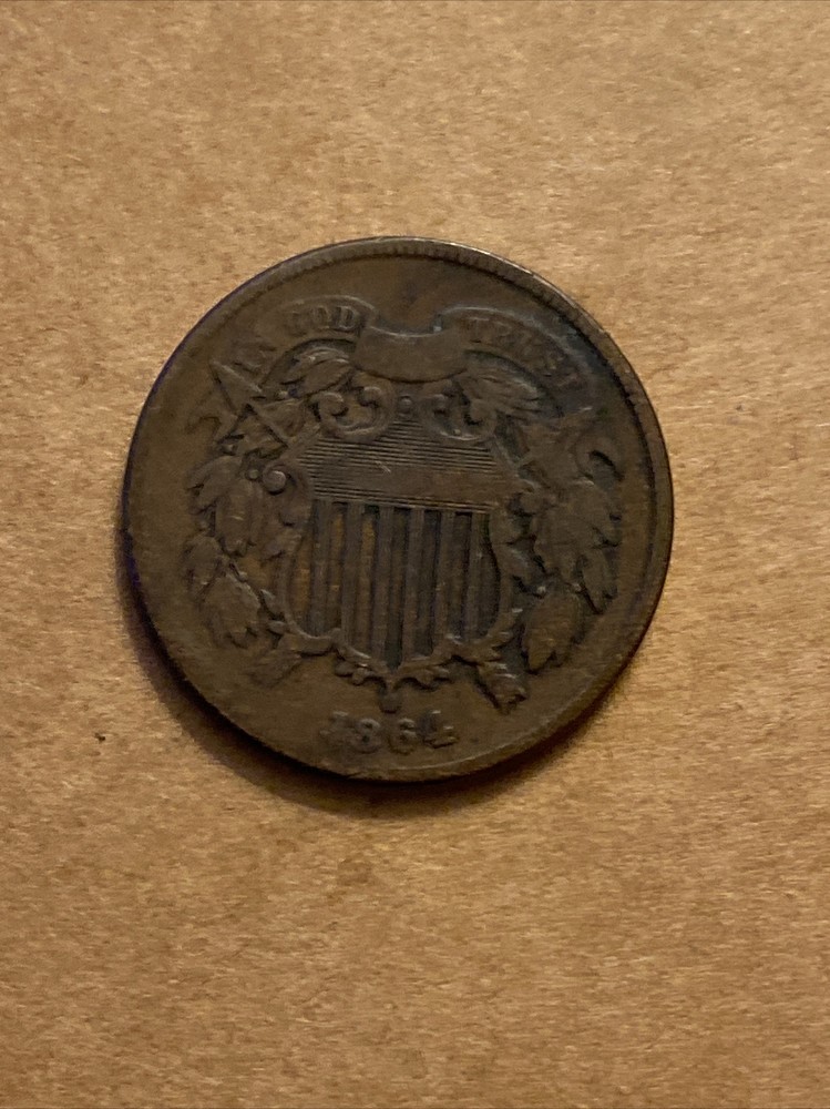1864 2 Cent Piece AC￼3