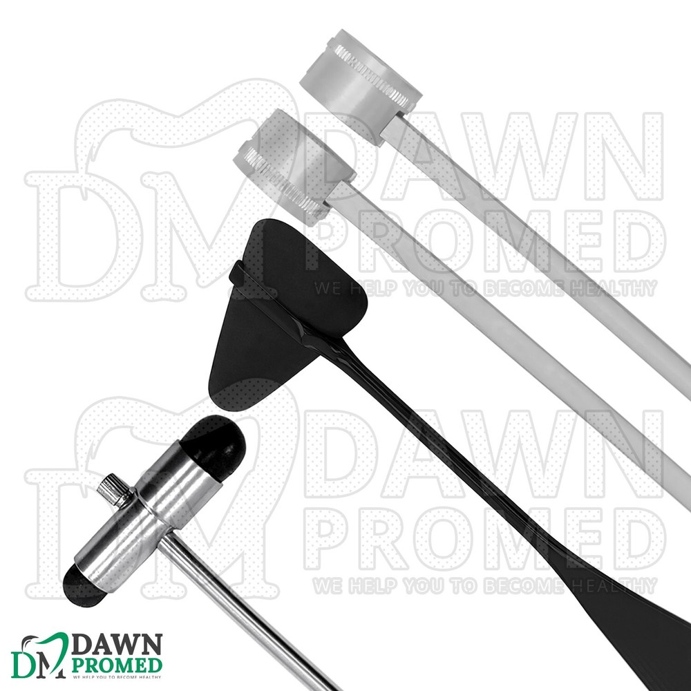 3 Pcs Precision Reflex Diagnostic Taylor Hammer, Tuning Fork & Buck Hammer Set