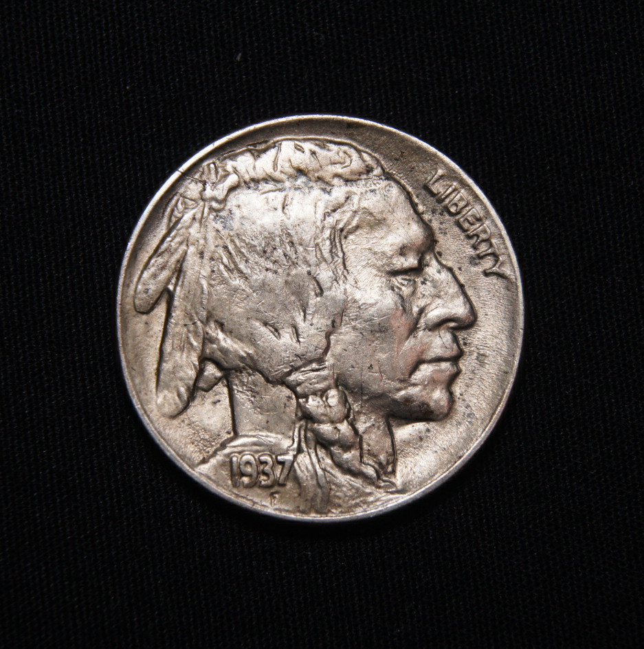 1937-D  BUffalo Nickel Double Die Obvirse