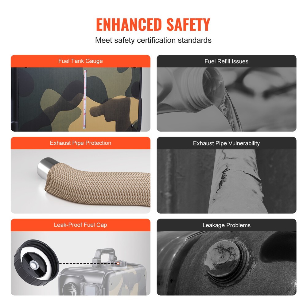 VEVOR Diesel Air Heater All in one 8KW 12V/24V Bluetooth APP Remote Control Car