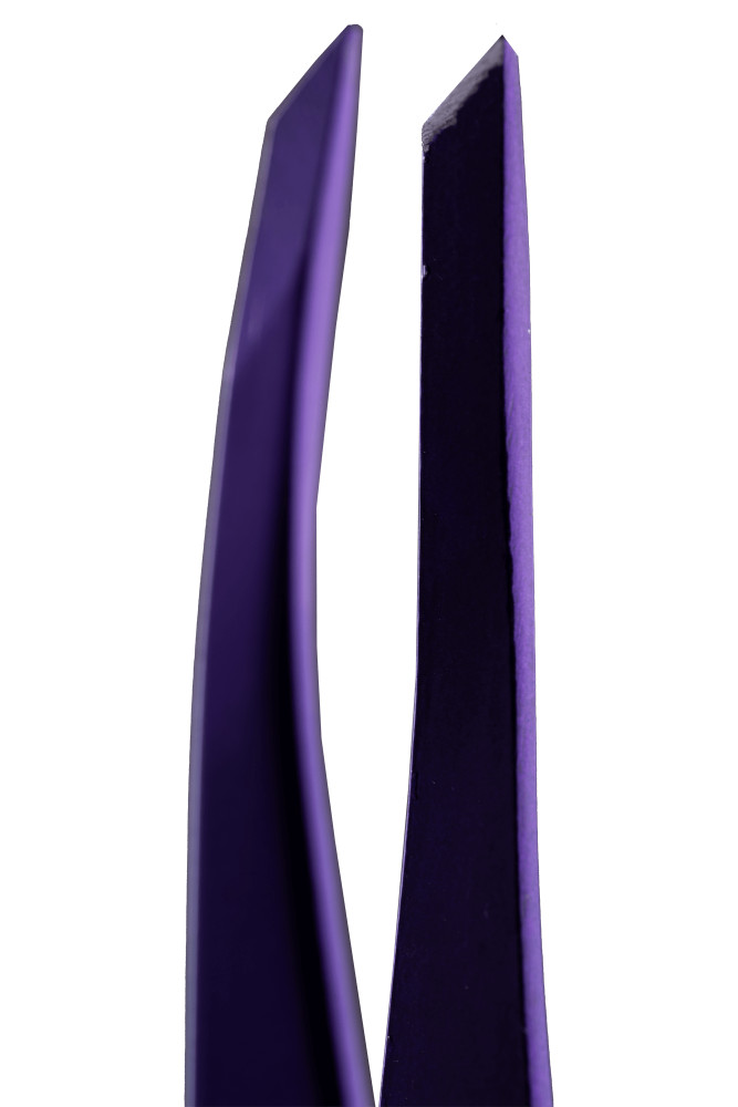 ZOLA Professional Beveled Tweezers for eyebrows VIOLET
