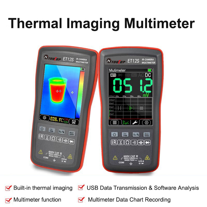 Thermal Imager Multimeter 2IN 1  24*32 Digital Touch Screen Voltmeter USB Interf
