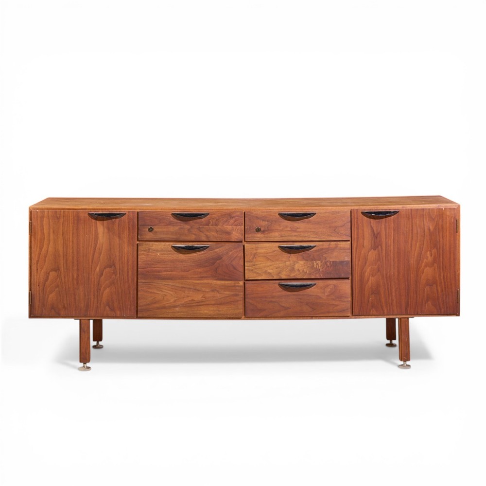 Jens Risom Mid Century Walnut Credenza
