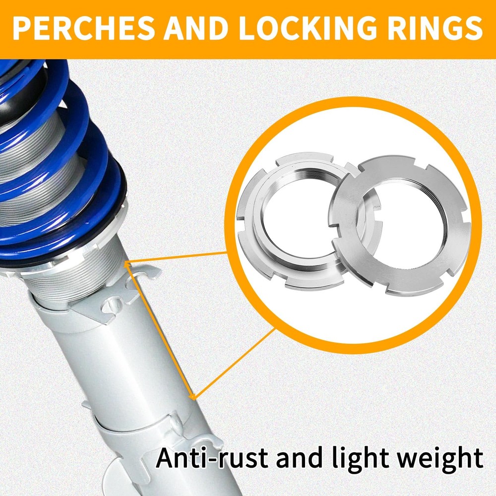 Coilover Suspension Lowering Kit Height Adjustable Shock Absorber Struts Blue