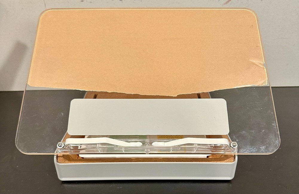 Adjustable Acrylic Book Stand with Storage- Reading Use, Storage Base *OPEN BOX*