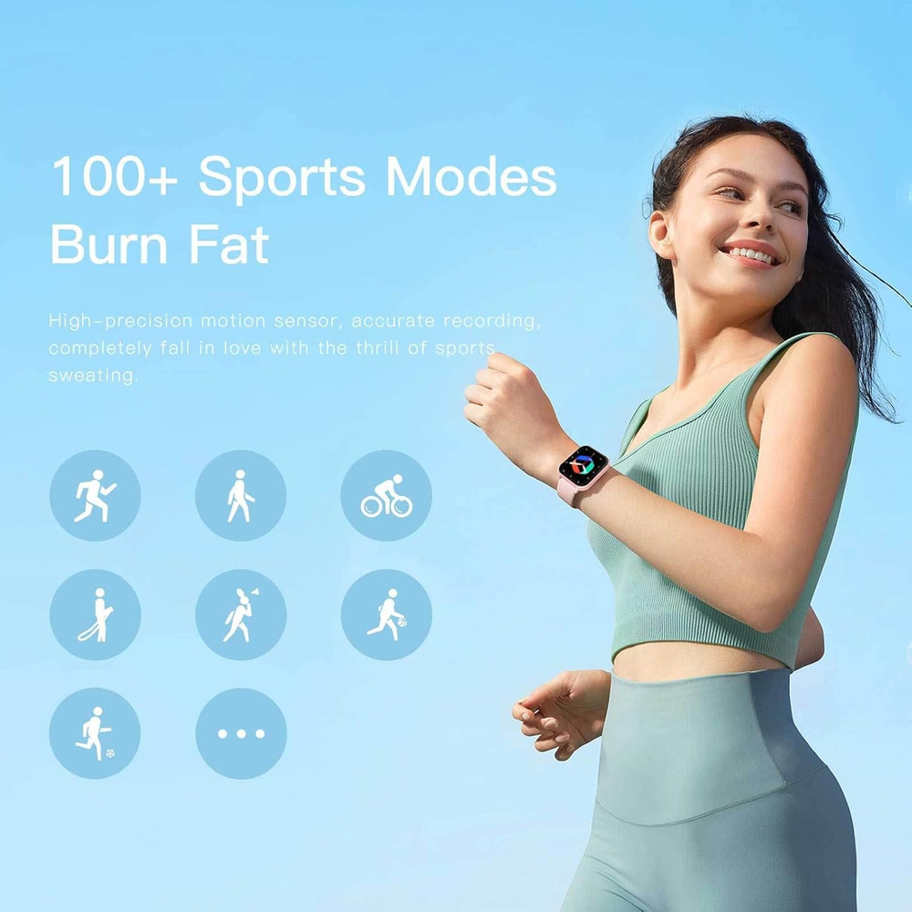1.83" Smart Watch Answer/Make Calls, Full Touch Screen Bluetooth Smartwatch with