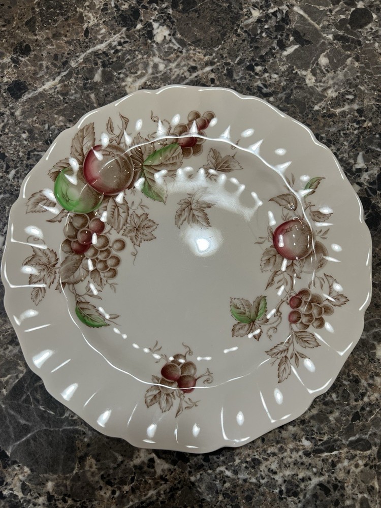 Johnson Bros Harvest Time Vintage Ceramic Dinner Set Fruit Pattern England